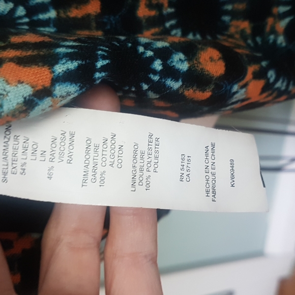 Kensie linen rayon blend summer dress. Size Large - Picture 7 of 9